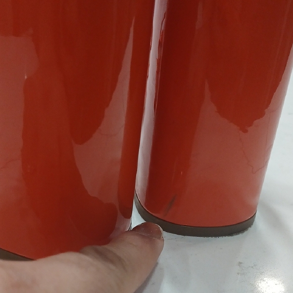 Mix No. 6, Women's Orange Block Heel Sandals, Gentle Used, Sz 11 - Picture 4 of 11